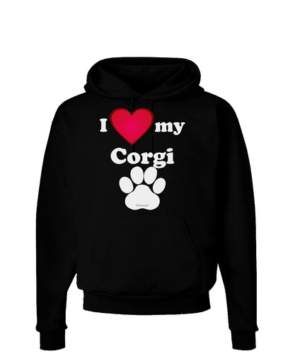 I Heart My Corgi Dark Hoodie Sweatshirt by TooLoud-Hoodie-TooLoud-Black-Small-Davson Sales