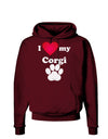 I Heart My Corgi Dark Hoodie Sweatshirt by TooLoud-Hoodie-TooLoud-Maroon-Small-Davson Sales