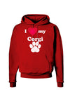 I Heart My Corgi Dark Hoodie Sweatshirt by TooLoud-Hoodie-TooLoud-Red-Small-Davson Sales