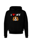 I Heart My - Cute Beagle Dog Dark Hoodie Sweatshirt by TooLoud-Hoodie-TooLoud-Black-Small-Davson Sales