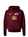 I Heart My - Cute Beagle Dog Dark Hoodie Sweatshirt by TooLoud-Hoodie-TooLoud-Maroon-Small-Davson Sales