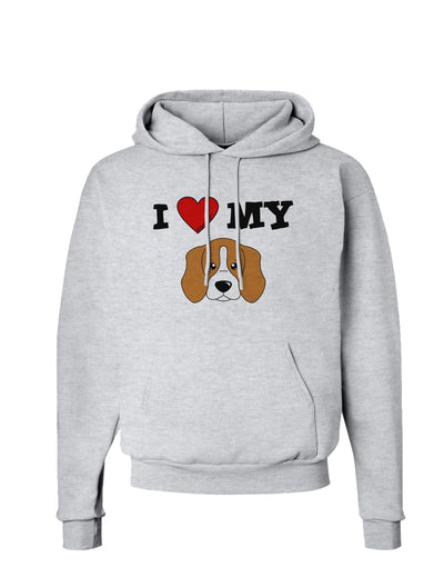 I Heart My - Cute Beagle Dog Hoodie Sweatshirt by TooLoud-Hoodie-TooLoud-AshGray-Small-Davson Sales