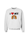 I Heart My - Cute Beagle Dog Sweatshirt by TooLoud-Sweatshirts-TooLoud-White-Small-Davson Sales