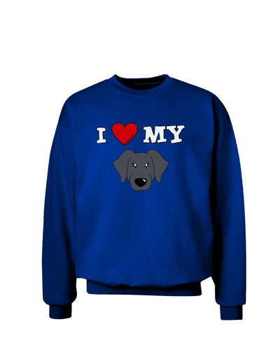 I Heart My - Cute Black Labrador Retriever Dog Adult Dark Sweatshirt by TooLoud-Sweatshirts-TooLoud-Deep-Royal-Blue-Small-Davson Sales