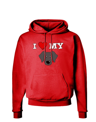 I Heart My - Cute Black Labrador Retriever Dog Dark Hoodie Sweatshirt by TooLoud-Hoodie-TooLoud-Red-Small-Davson Sales