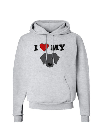 I Heart My - Cute Black Labrador Retriever Dog Hoodie Sweatshirt by TooLoud-Hoodie-TooLoud-AshGray-Small-Davson Sales