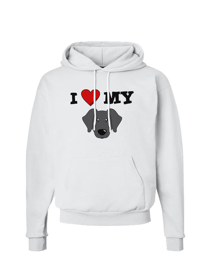 I Heart My - Cute Black Labrador Retriever Dog Hoodie Sweatshirt by TooLoud-Hoodie-TooLoud-White-Small-Davson Sales