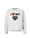 I Heart My - Cute Black Labrador Retriever Dog Sweatshirt by TooLoud-Sweatshirts-TooLoud-White-Small-Davson Sales