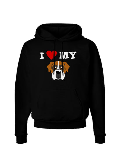 I Heart My - Cute Boxer Dog Dark Hoodie Sweatshirt by TooLoud-Hoodie-TooLoud-Black-Small-Davson Sales