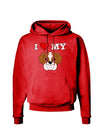 I Heart My - Cute Bulldog - Red Dark Hoodie Sweatshirt by TooLoud-Hoodie-TooLoud-Red-Small-Davson Sales