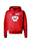 I Heart My - Cute Bulldog - White Dark Hoodie Sweatshirt by TooLoud-Hoodie-TooLoud-Red-Small-Davson Sales