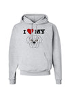 I Heart My - Cute Bulldog - White Hoodie Sweatshirt by TooLoud-Hoodie-TooLoud-AshGray-Small-Davson Sales