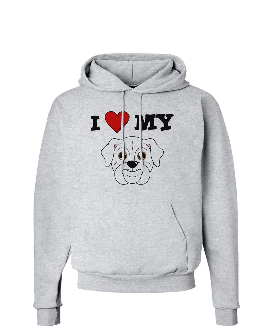 I Heart My - Cute Bulldog - White Hoodie Sweatshirt by TooLoud-Hoodie-TooLoud-White-Small-Davson Sales