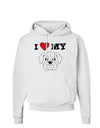 I Heart My - Cute Bulldog - White Hoodie Sweatshirt by TooLoud-Hoodie-TooLoud-White-Small-Davson Sales