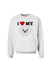 I Heart My - Cute Bulldog - White Sweatshirt by TooLoud-Sweatshirts-TooLoud-White-Small-Davson Sales