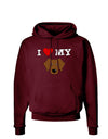 I Heart My - Cute Chocolate Labrador Retriever Dog Dark Hoodie Sweatshirt by TooLoud-Hoodie-TooLoud-Maroon-Small-Davson Sales