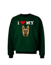 I Heart My - Cute German Shepherd Dog Adult Dark Sweatshirt by TooLoud-Sweatshirts-TooLoud-Deep-Forest-Green-Small-Davson Sales