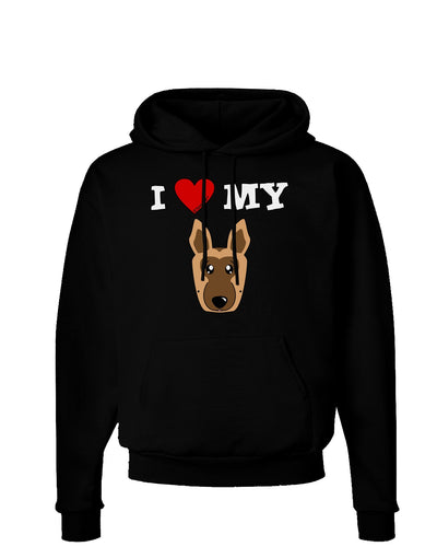 I Heart My - Cute German Shepherd Dog Dark Hoodie Sweatshirt by TooLoud-Hoodie-TooLoud-Black-Small-Davson Sales