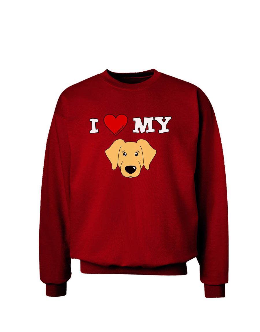 I Heart My - Cute Golden Retriever Dog Adult Dark Sweatshirt by TooLoud-Sweatshirts-TooLoud-Black-Small-Davson Sales