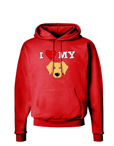 I Heart My - Cute Golden Retriever Dog Dark Hoodie Sweatshirt by TooLoud-Hoodie-TooLoud-Red-Small-Davson Sales