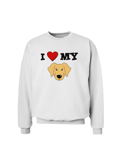 I Heart My - Cute Golden Retriever Dog Sweatshirt by TooLoud-Sweatshirts-TooLoud-White-Small-Davson Sales