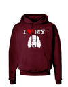 I Heart My - Cute Poodle Dog - White Dark Hoodie Sweatshirt by TooLoud-Hoodie-TooLoud-Maroon-Small-Davson Sales