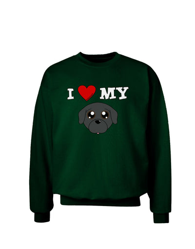 I Heart My - Cute Pug Dog - Black Adult Dark Sweatshirt by TooLoud-Sweatshirts-TooLoud-Deep-Forest-Green-Small-Davson Sales