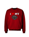 I Heart My - Cute Pug Dog - Black Adult Dark Sweatshirt by TooLoud-Sweatshirts-TooLoud-Deep-Red-Small-Davson Sales