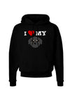 I Heart My - Cute Pug Dog - Black Dark Hoodie Sweatshirt by TooLoud-Hoodie-TooLoud-Black-Small-Davson Sales