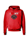 I Heart My - Cute Pug Dog - Black Dark Hoodie Sweatshirt by TooLoud-Hoodie-TooLoud-Red-Small-Davson Sales