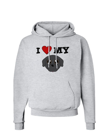 I Heart My - Cute Pug Dog - Black Hoodie Sweatshirt by TooLoud-Hoodie-TooLoud-AshGray-Small-Davson Sales