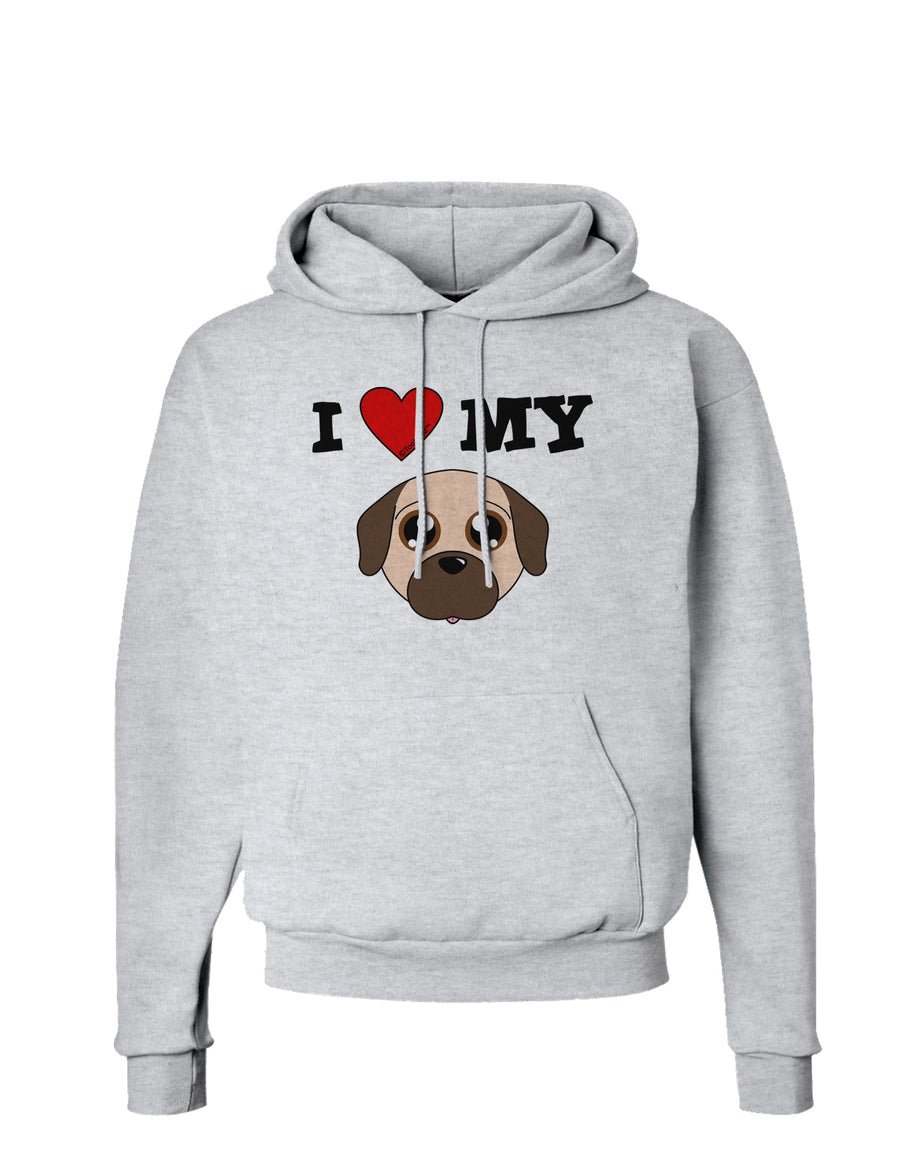 I Heart My - Cute Pug Dog - Fawn Hoodie Sweatshirt by TooLoud-Hoodie-TooLoud-White-Small-Davson Sales