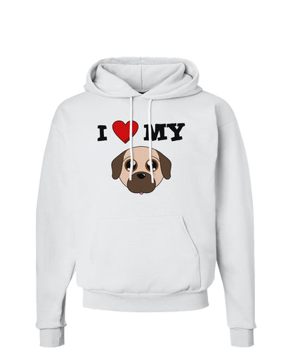 I Heart My - Cute Pug Dog - Fawn Hoodie Sweatshirt by TooLoud-Hoodie-TooLoud-White-Small-Davson Sales