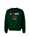 I Heart My - Cute Rottweiler Dog Adult Dark Sweatshirt by TooLoud-Sweatshirts-TooLoud-Deep-Forest-Green-Small-Davson Sales