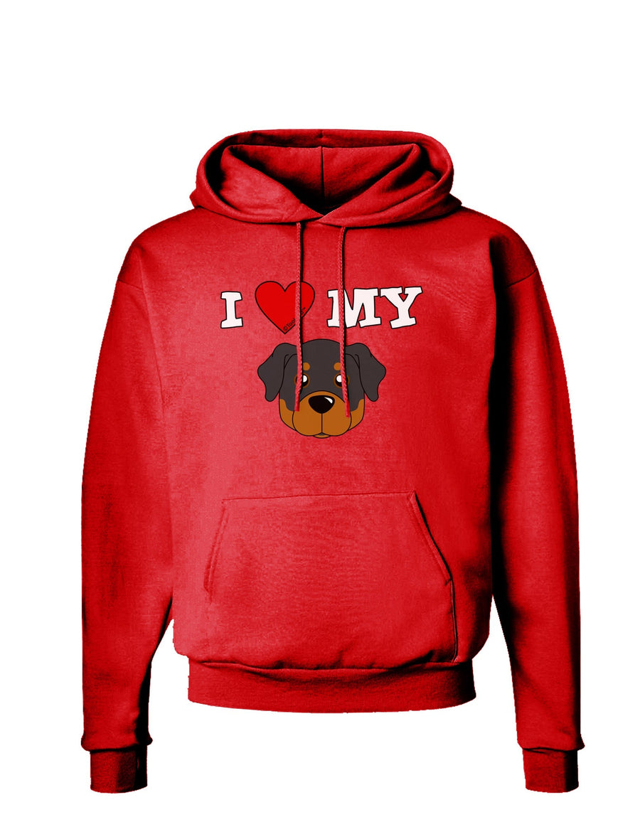 I Heart My - Cute Rottweiler Dog Dark Hoodie Sweatshirt by TooLoud-Hoodie-TooLoud-Black-Small-Davson Sales