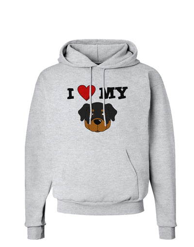 I Heart My - Cute Rottweiler Dog Hoodie Sweatshirt by TooLoud-Hoodie-TooLoud-AshGray-Small-Davson Sales