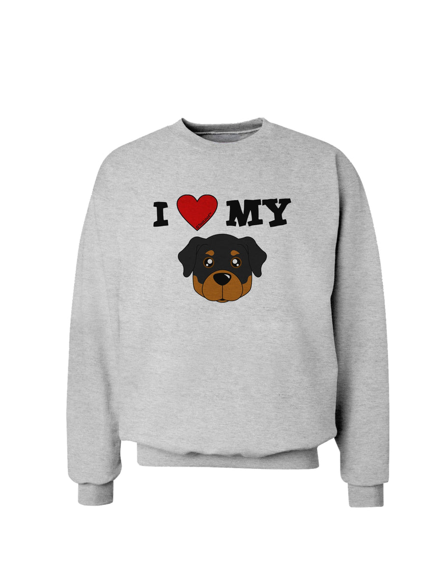 I Heart My - Cute Rottweiler Dog Sweatshirt by TooLoud-Sweatshirts-TooLoud-White-Small-Davson Sales