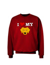 I Heart My - Cute Yellow Labrador Retriever Dog Adult Dark Sweatshirt by TooLoud-Sweatshirts-TooLoud-Deep-Red-Small-Davson Sales