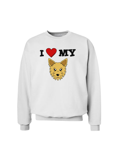 I Heart My - Cute Yorkshire Terrier Yorkie Dog Sweatshirt by TooLoud-Sweatshirts-TooLoud-White-Small-Davson Sales