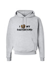 I Heart My Dachshund Hoodie Sweatshirt by TooLoud-Hoodie-TooLoud-AshGray-Small-Davson Sales