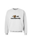 I Heart My Dachshund Sweatshirt by TooLoud-Sweatshirts-TooLoud-White-Small-Davson Sales