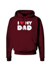 I Heart My Dad Dark Hoodie Sweatshirt by TooLoud-Hoodie-TooLoud-Maroon-Small-Davson Sales