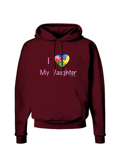 I Heart My Daughter - Autism Awareness Dark Hoodie Sweatshirt by TooLoud-Hoodie-TooLoud-Maroon-Small-Davson Sales