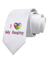 I Heart My Daughter - Autism Awareness Printed White Necktie by TooLoud-Necktie-TooLoud-White-One-Size-Davson Sales