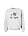 I Heart My Daughter - Autism Awareness Sweatshirt by TooLoud-Sweatshirts-TooLoud-White-Small-Davson Sales