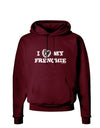 I Heart My Frenchie Dark Hoodie Sweatshirt by TooLoud-Hoodie-TooLoud-Maroon-Small-Davson Sales