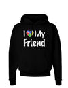 I Heart My Friend - Autism Awareness Dark Hoodie Sweatshirt by TooLoud-Hoodie-TooLoud-Black-Small-Davson Sales