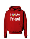 I Heart My Friend - Autism Awareness Dark Hoodie Sweatshirt by TooLoud-Hoodie-TooLoud-Red-Small-Davson Sales