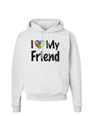 I Heart My Friend - Autism Awareness Hoodie Sweatshirt by TooLoud-Hoodie-TooLoud-White-Small-Davson Sales