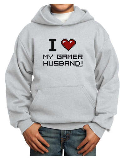 I Heart My Gamer Husband Youth Hoodie Pullover Sweatshirt-Youth Hoodie-TooLoud-Ash-XS-Davson Sales